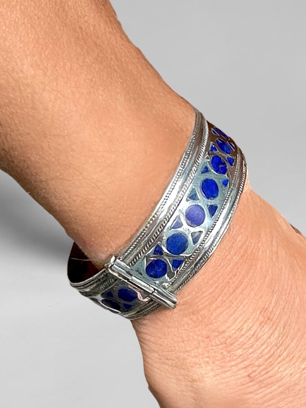 🌺Vintage Sterling & Lapis Bracelet